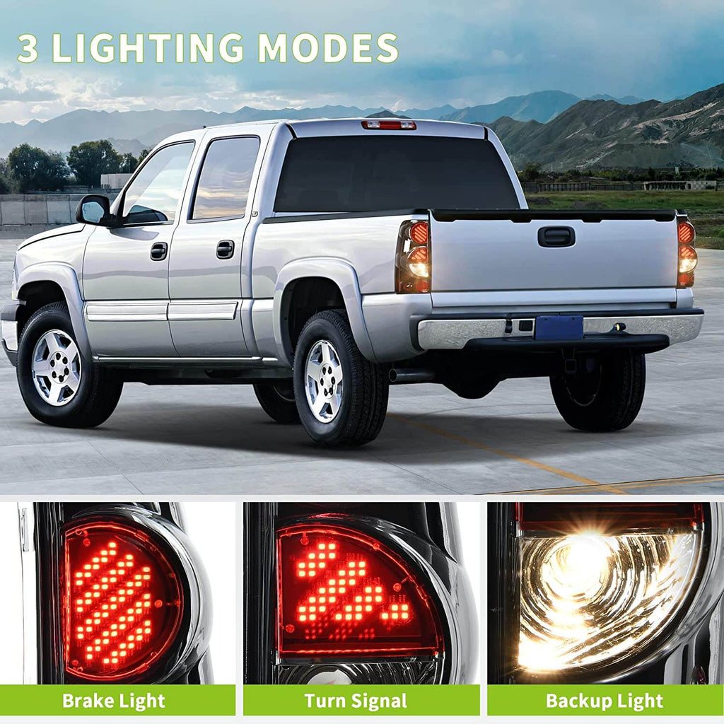 YITAMOTOR® LED 1999-2006 Chevy Silverado, 2007 Silverado Classic Tail Lights