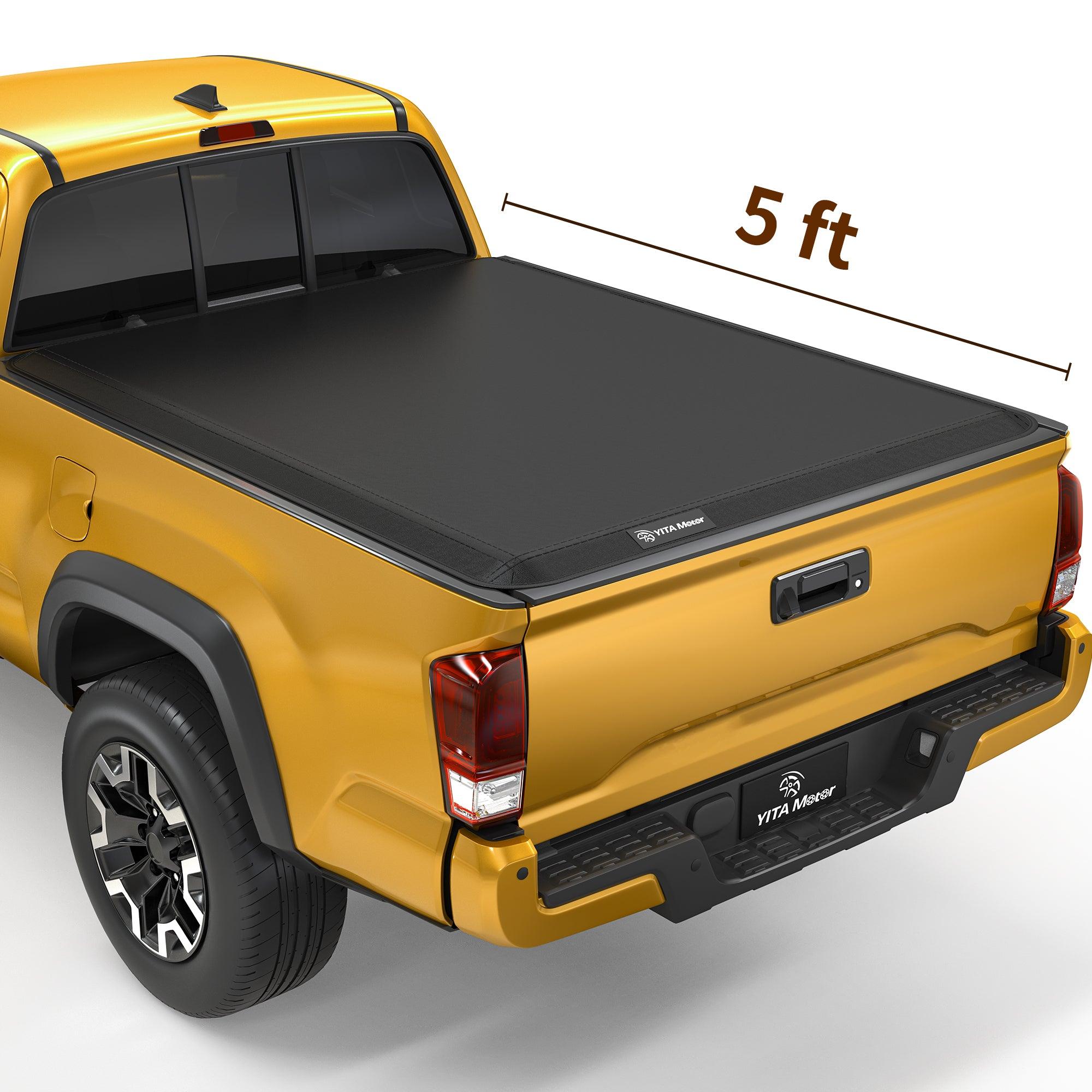 YITAMOTOR® Soft Tri-Fold 2005-2015 Toyota Tacoma with Deck Rail